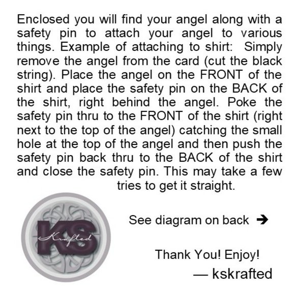 Handcrafted AngelPin in genuine 6mm Rose Swarovski crystal & 4mm crystal AB.New! - Picture 9 of 10